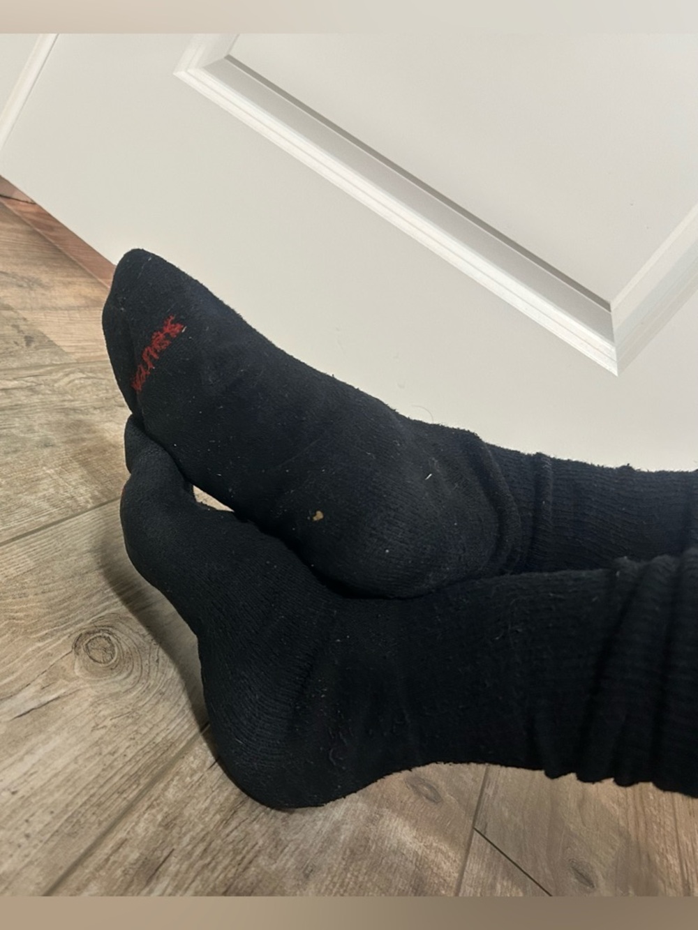 Hanes 7 Days Worn Gym Black Crew Socks - Pair - Picture 4 of 11